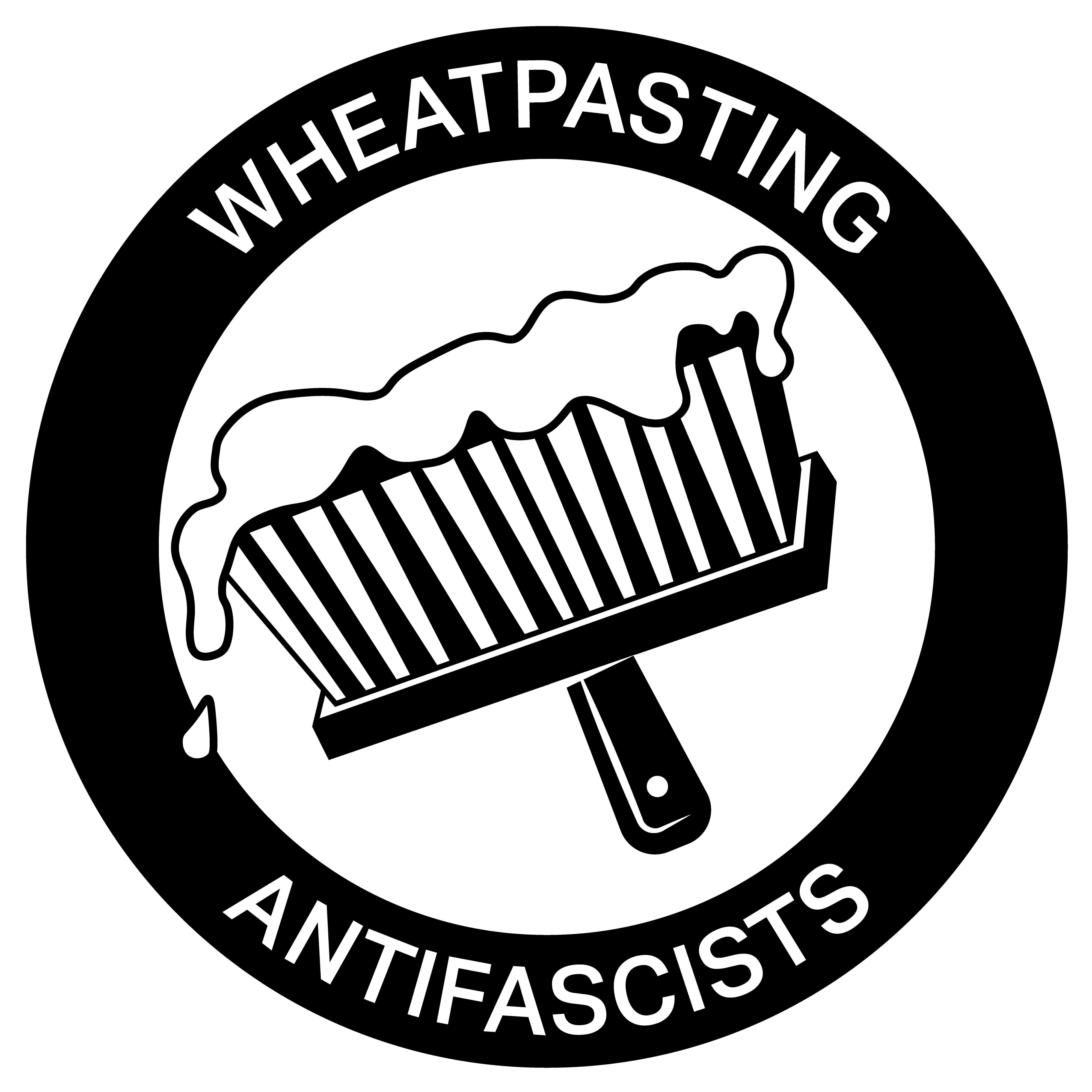 Wheatpasting Antifascists black