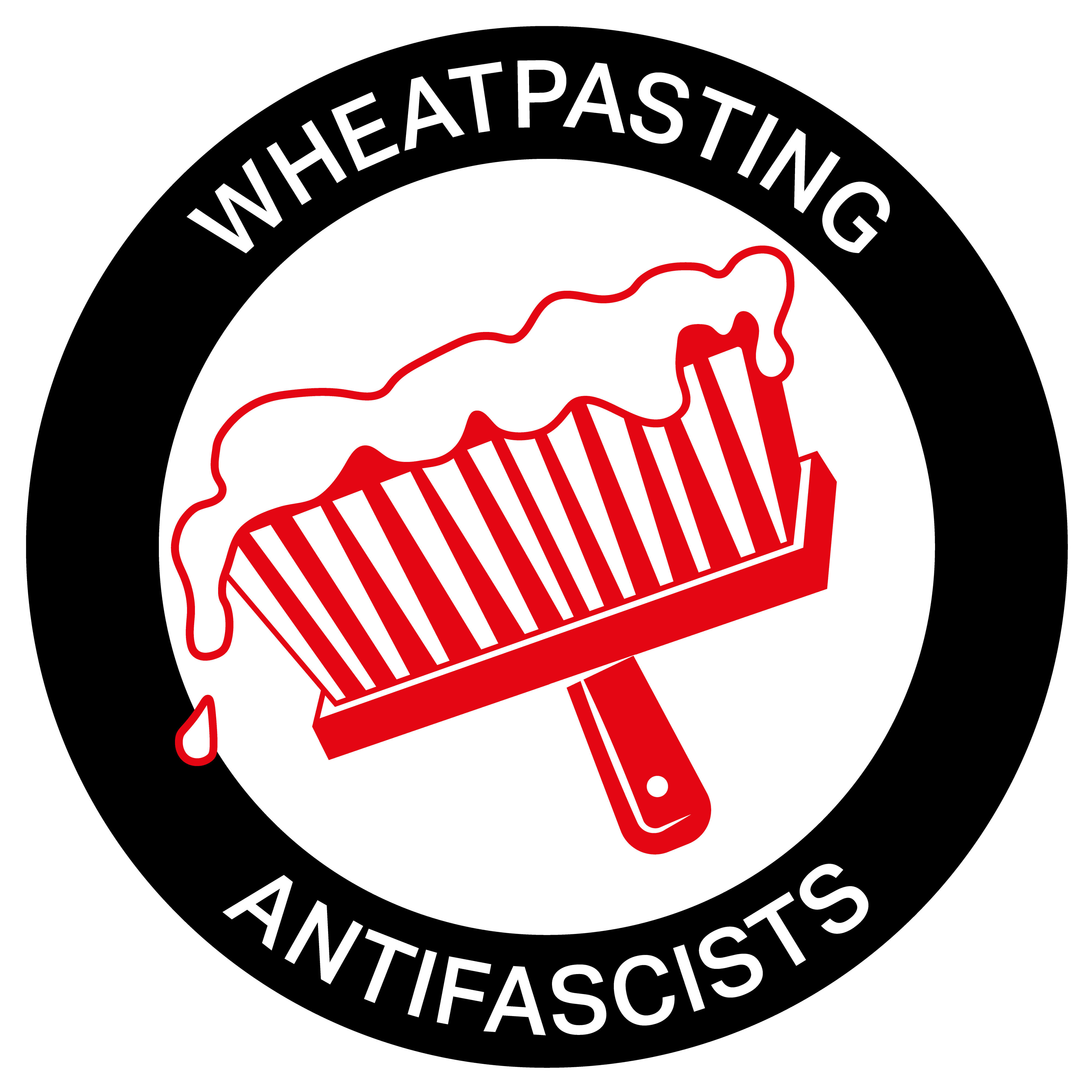 Wheatpasting Antifascists red